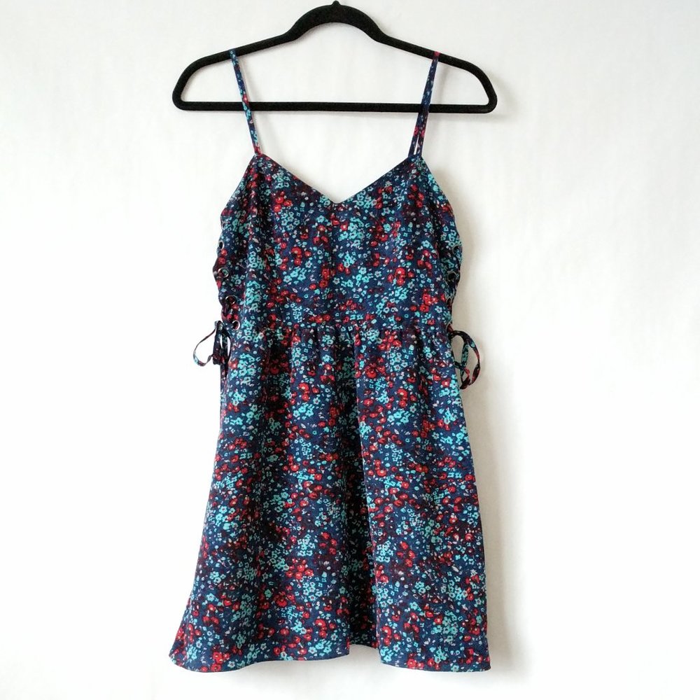 Parker Penelope Dress Floral Dewberry Lace Up